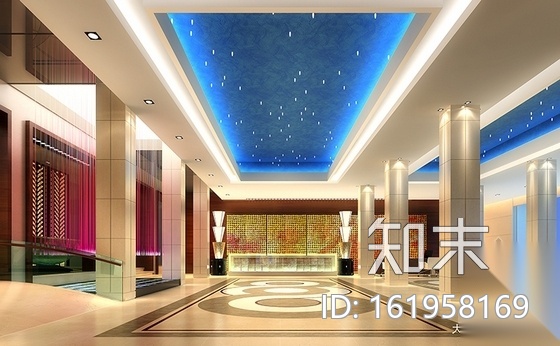 [厦门]某现代风格豪华酒店装修施工图（含效果）cad施工图下载【ID:161958169】