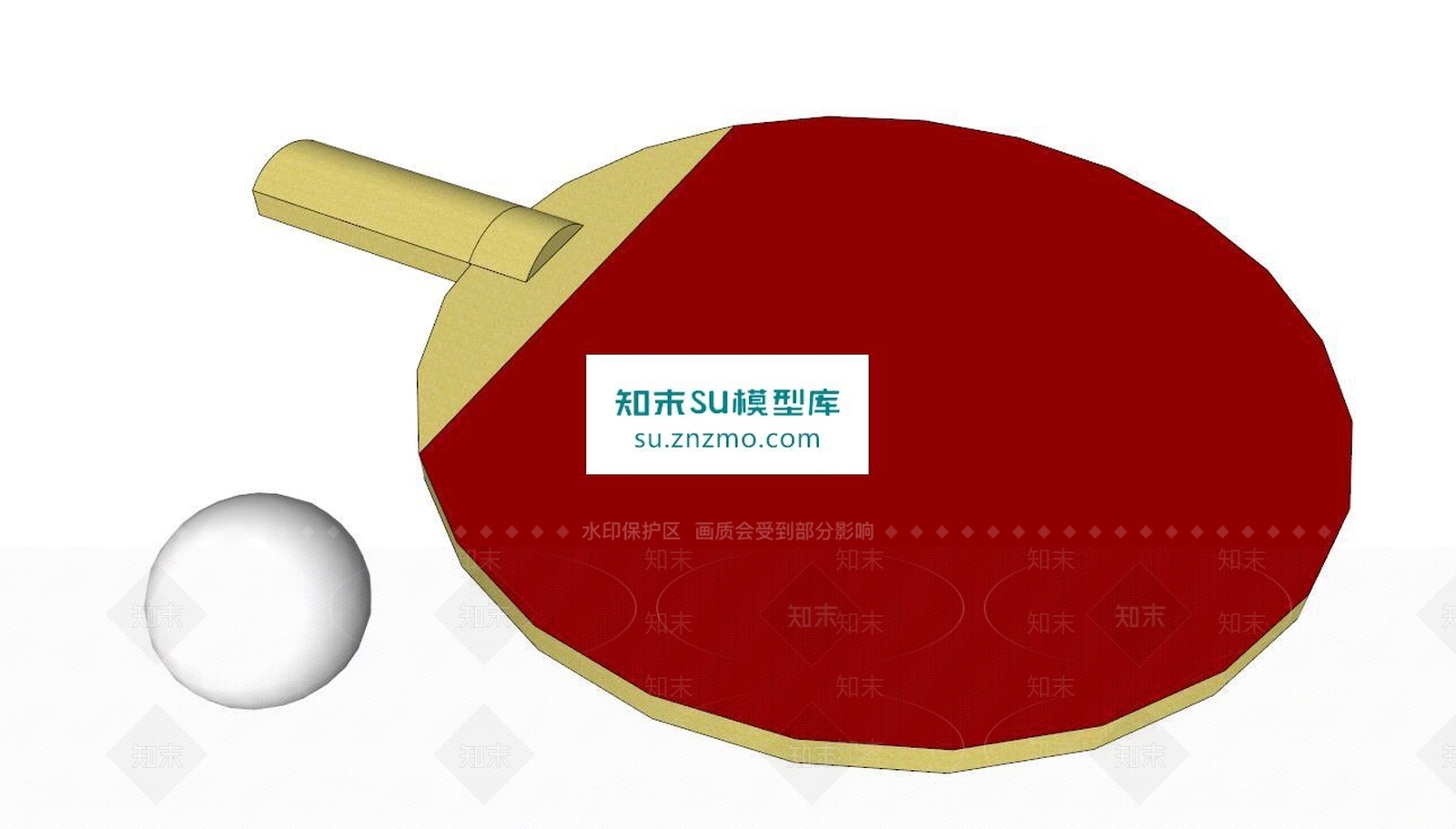乒乓球SU模型下载【ID:169551141】