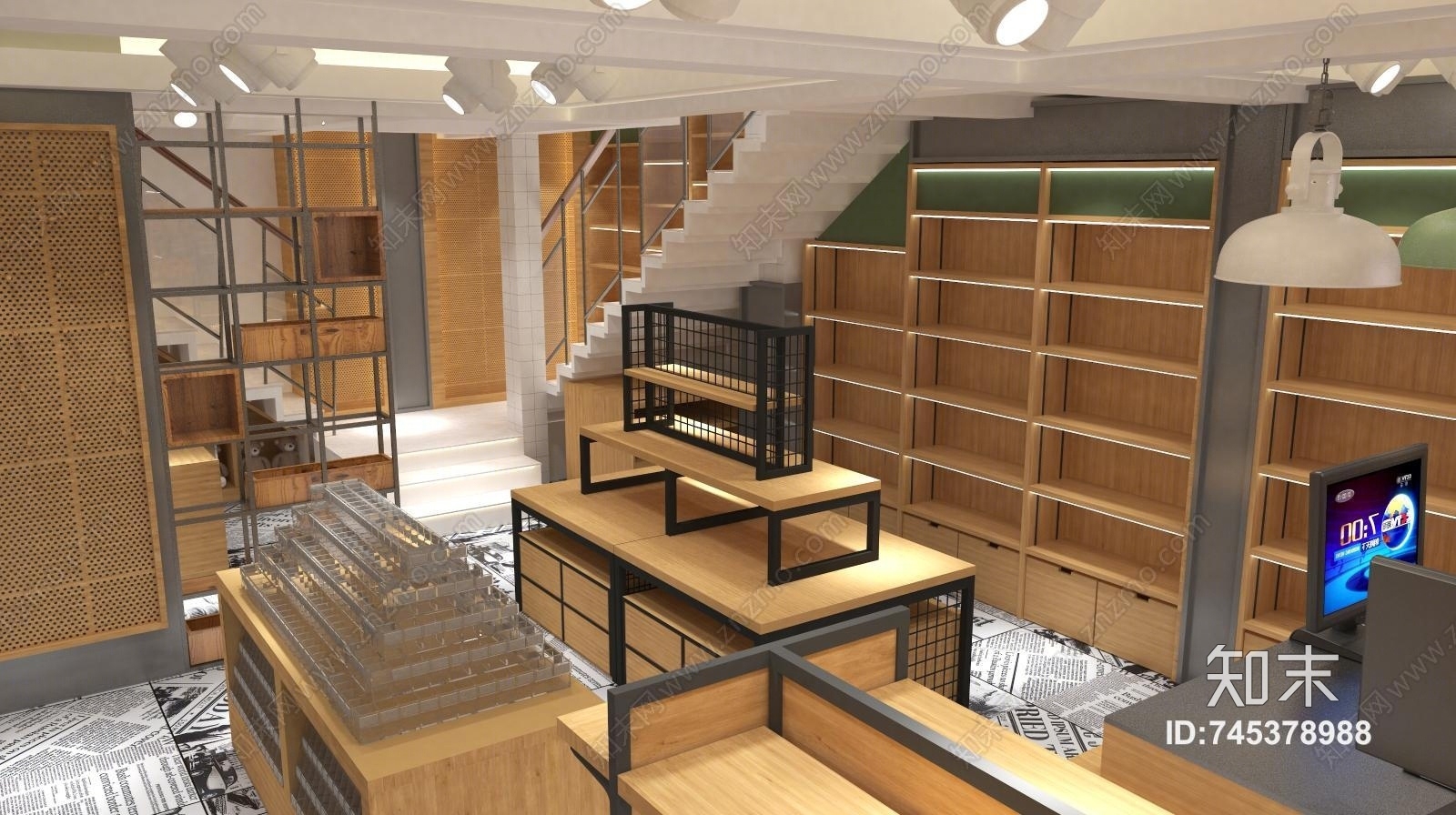 现代一凡文化生活馆文具店3D模型下载【ID:745378988】