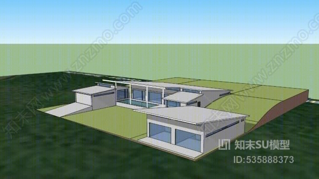 太阳能被动式房屋SU模型下载【ID:535888373】