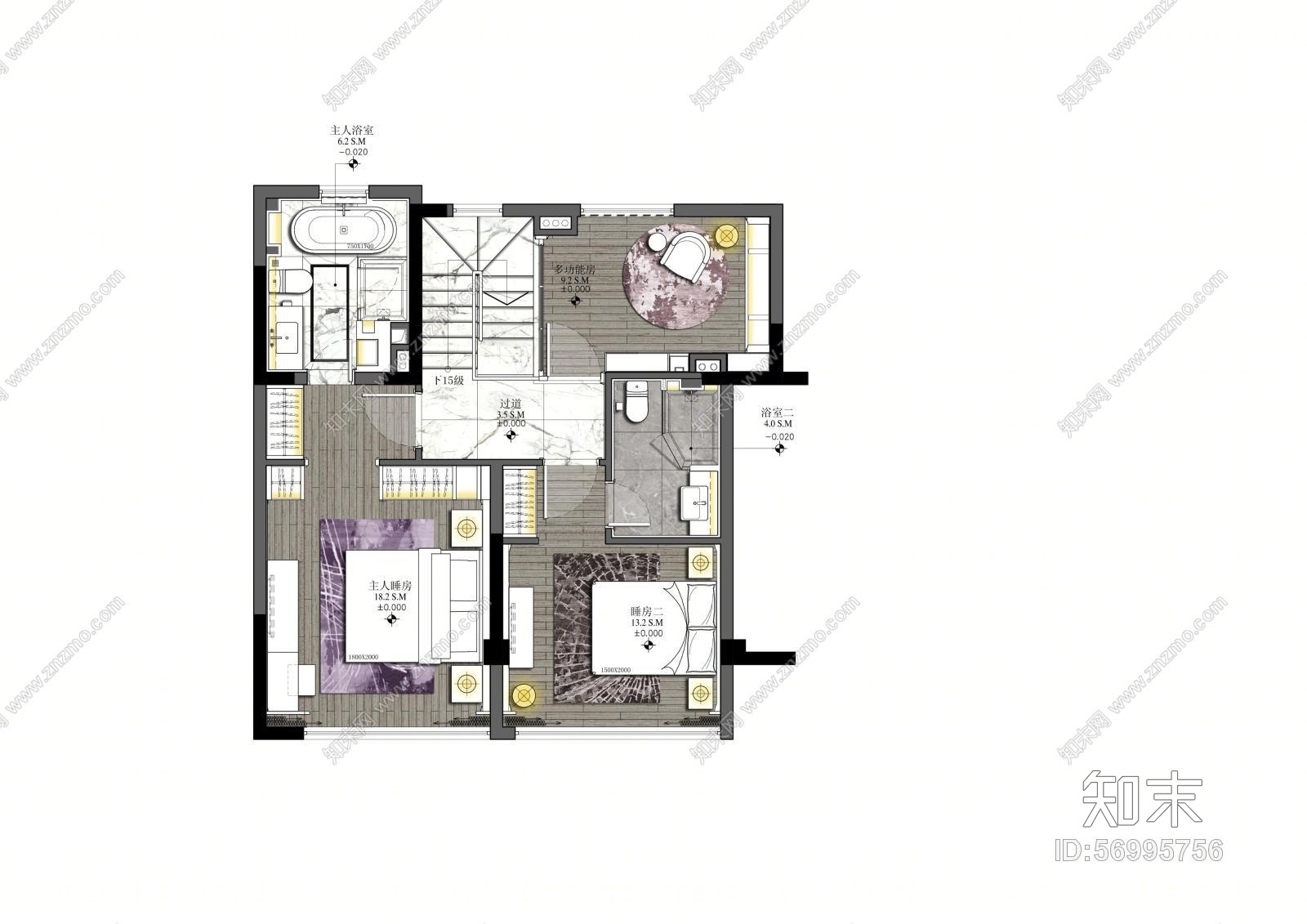 【梁志天】苏州雅居乐相城住宅丨叠墅A户型+E型复式丨深化方案+软装方案+施工图丨372M丨2017.01.06施工图下载【ID:56995756】