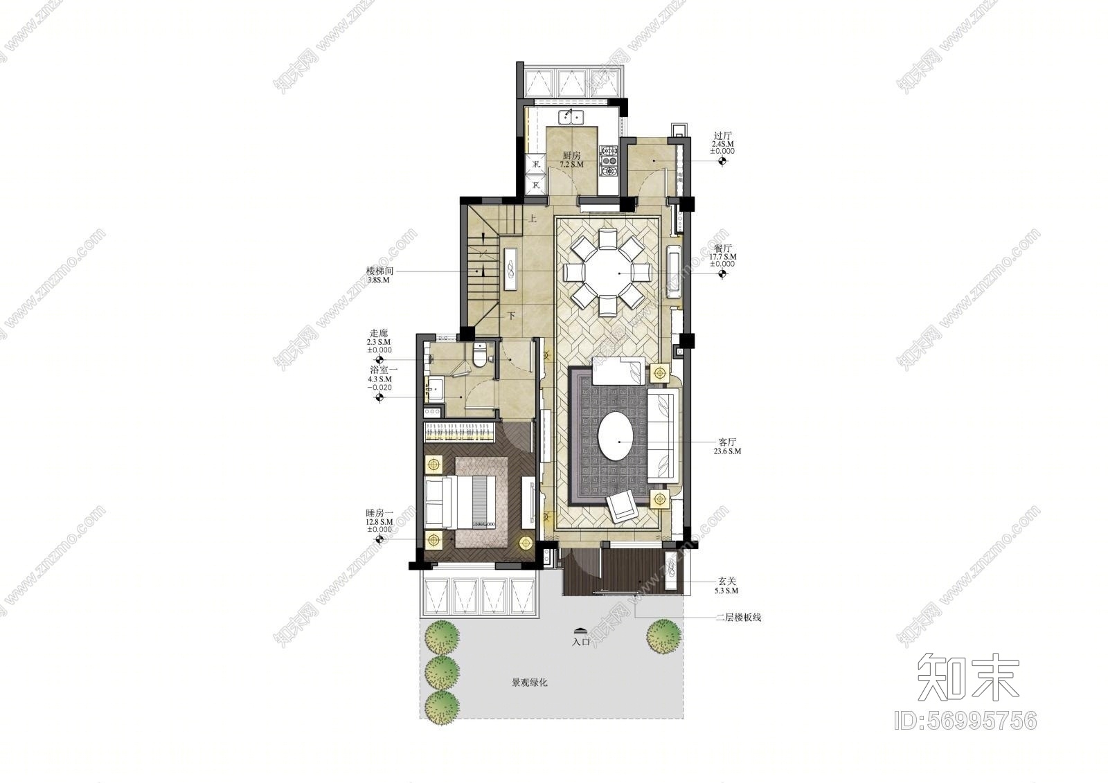 【梁志天】苏州雅居乐相城住宅丨叠墅A户型+E型复式丨深化方案+软装方案+施工图丨372M丨2017.01.06施工图下载【ID:56995756】