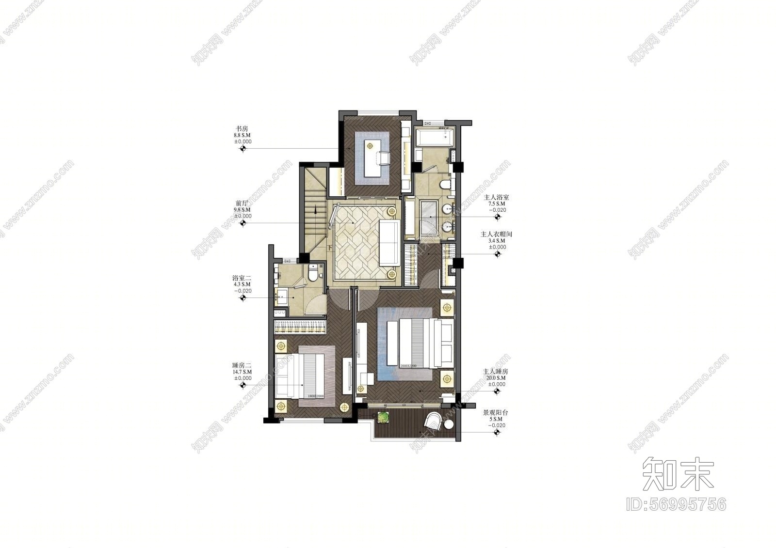 【梁志天】苏州雅居乐相城住宅丨叠墅A户型+E型复式丨深化方案+软装方案+施工图丨372M丨2017.01.06施工图下载【ID:56995756】