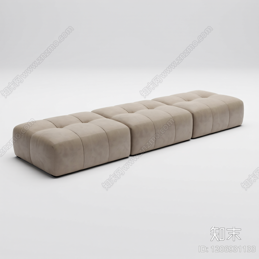 模块化布艺沙发3D模型下载【ID:1206931133】