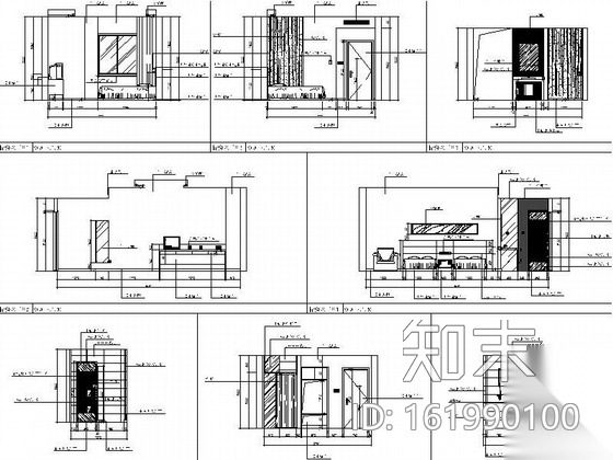 [常州]某大酒店客房部装修图（含效果）cad施工图下载【ID:161990100】