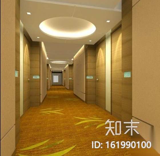 [常州]某大酒店客房部装修图（含效果）cad施工图下载【ID:161990100】