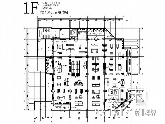 [湖北]某服装名品专卖店室内装修施工图（含效果）cad施工图下载【ID:161716148】