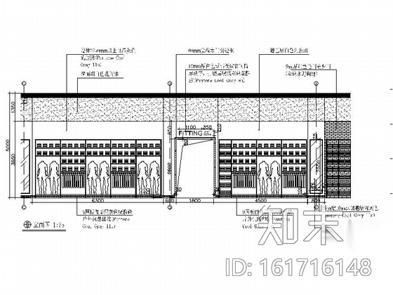 [湖北]某服装名品专卖店室内装修施工图（含效果）cad施工图下载【ID:161716148】