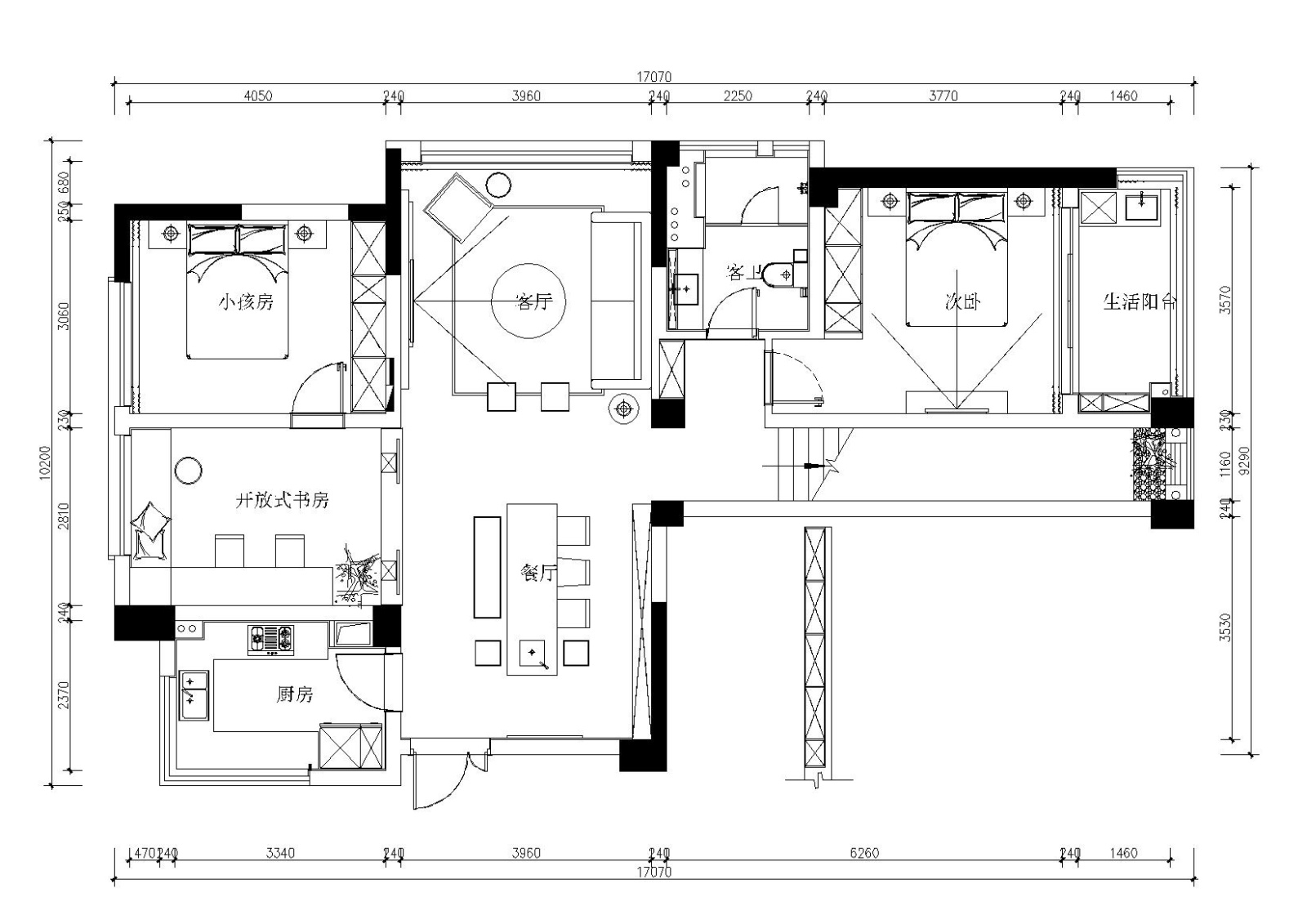 [浙江]-杭州富阳山水国际住宅施工图+效果图cad施工图下载【ID:160016107】