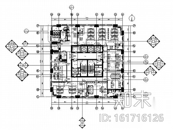 [甘肃]现代金融机构办公楼室内装修施工图施工图下载【ID:161716126】