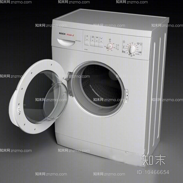 白色洗衣机3D模型下载【ID:10466654】