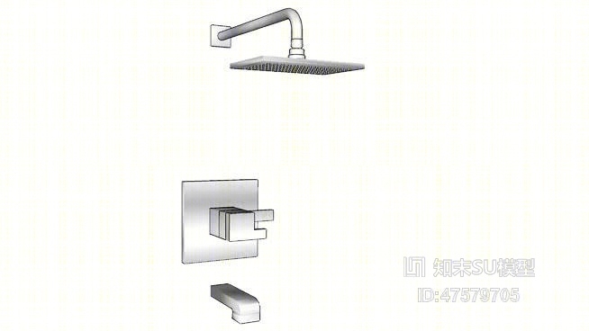 淋浴花洒SU模型下载【ID:619285894】