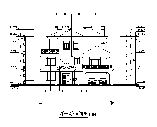 25套多层小别墅建筑施工图cad施工图下载【ID:149861117】