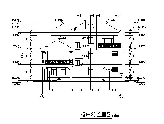 25套多层小别墅建筑施工图cad施工图下载【ID:149861117】