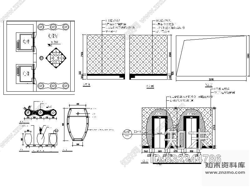 图块/节点酒吧电梯厅装饰详图施工图下载【ID:832244786】