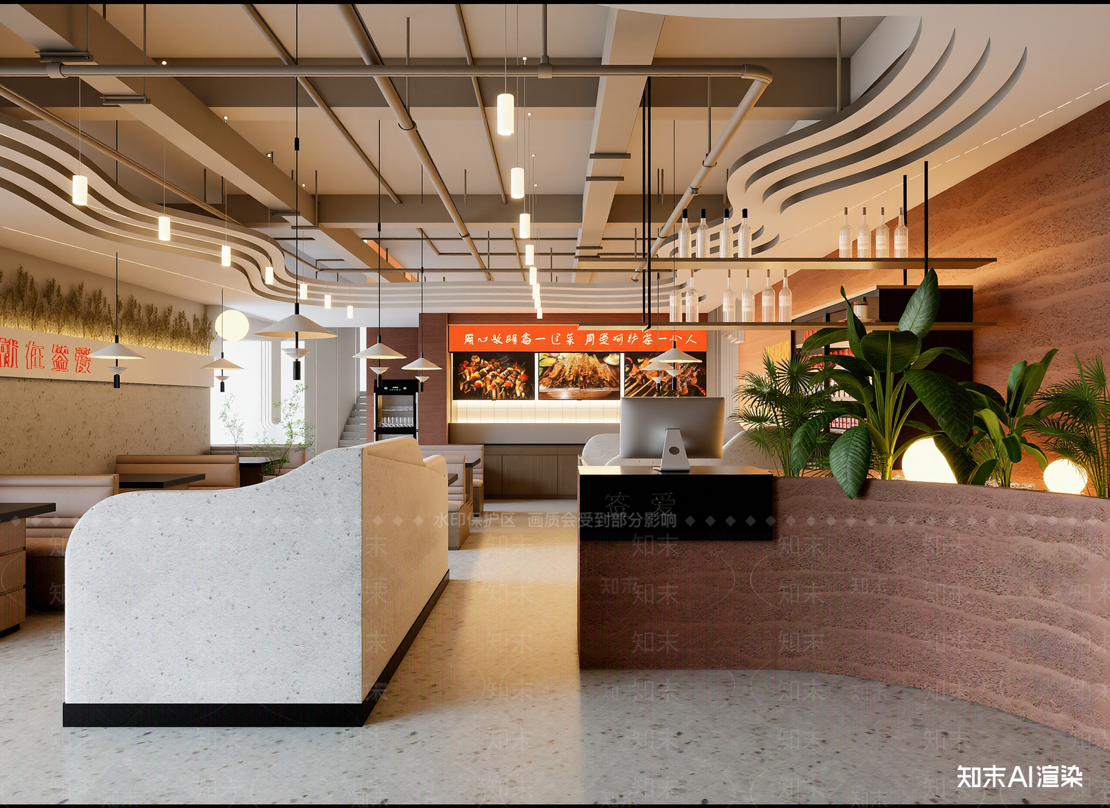 火锅店3D模型下载【ID:1213986722】