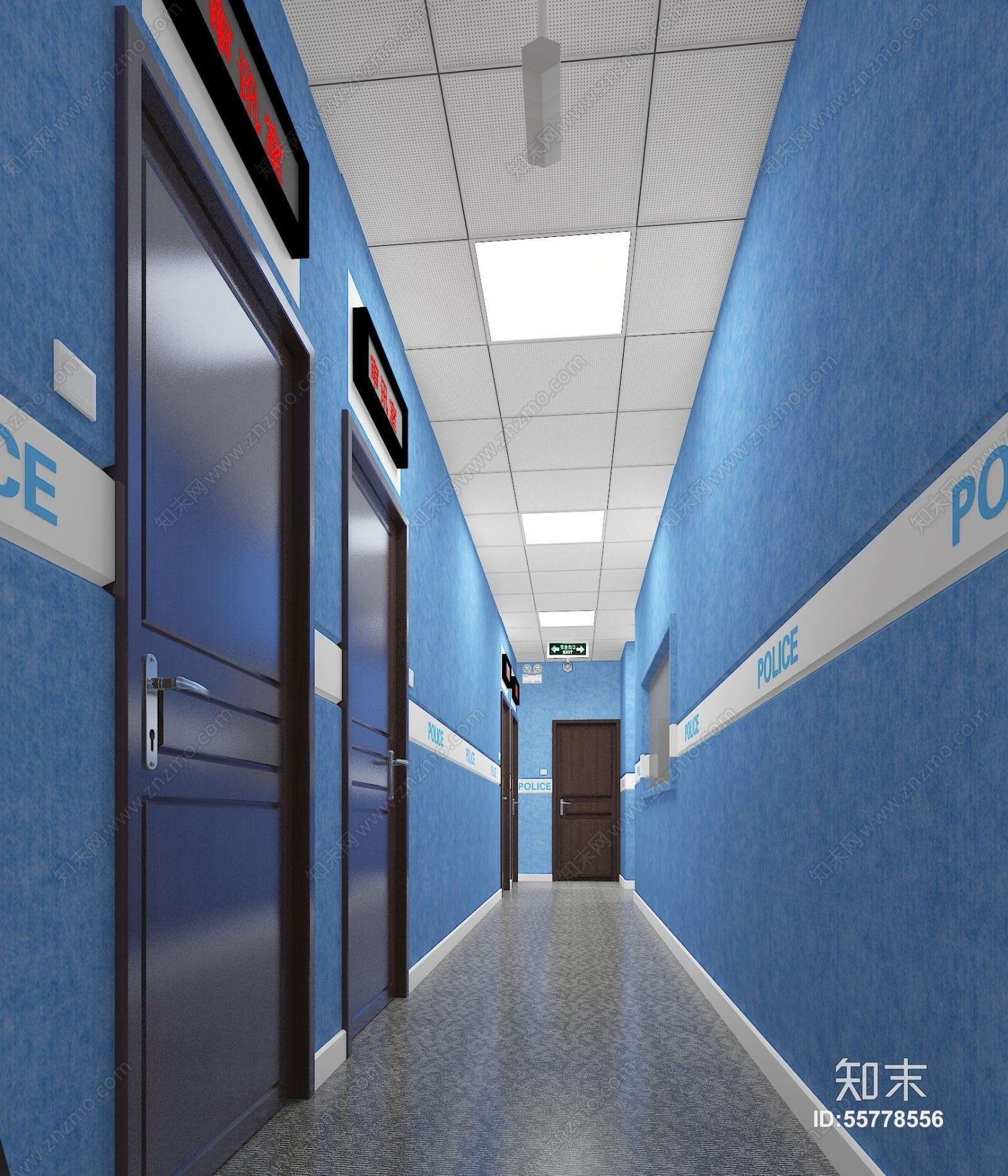 公安局审讯室询问室审讯桌椅3D模型下载【ID:55778556】