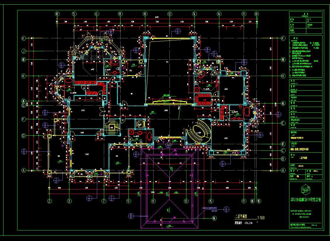 欧式风格三层建筑别墅设计（CAD+效果图）施工图下载【ID:149863173】