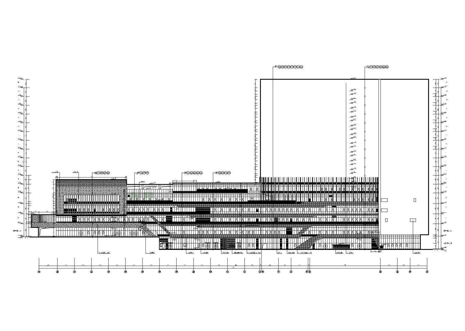 特大型企业医院地下室基坑支护建筑施工图cad施工图下载【ID:151579116】