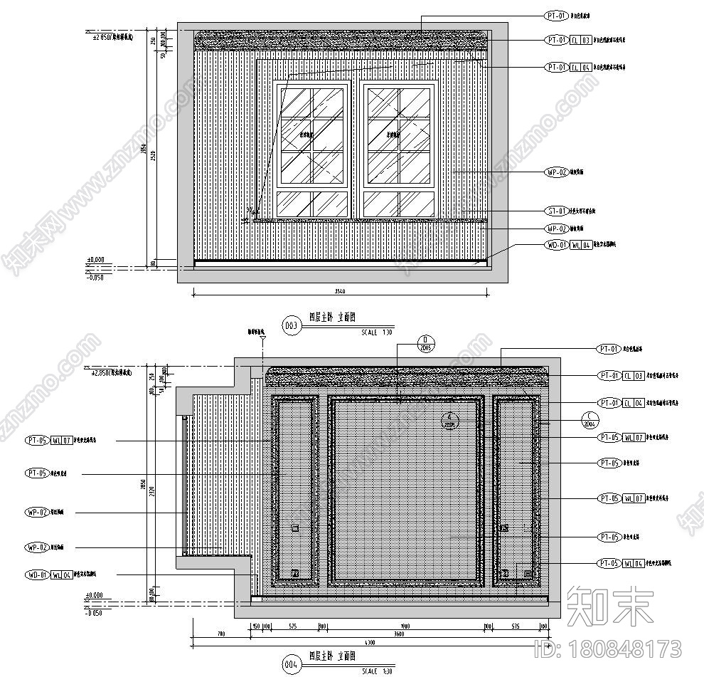 美式牧笛DS4户型CAD施工图+效果图cad施工图下载【ID:180848173】