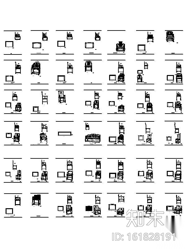 明清家具cad施工图下载【ID:161828191】