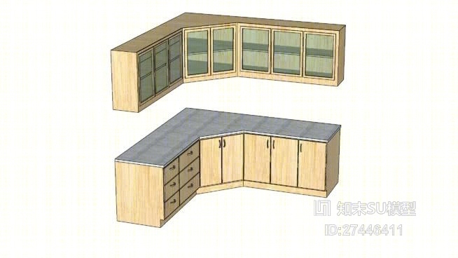 厨房壁柜SU模型下载【ID:917994305】