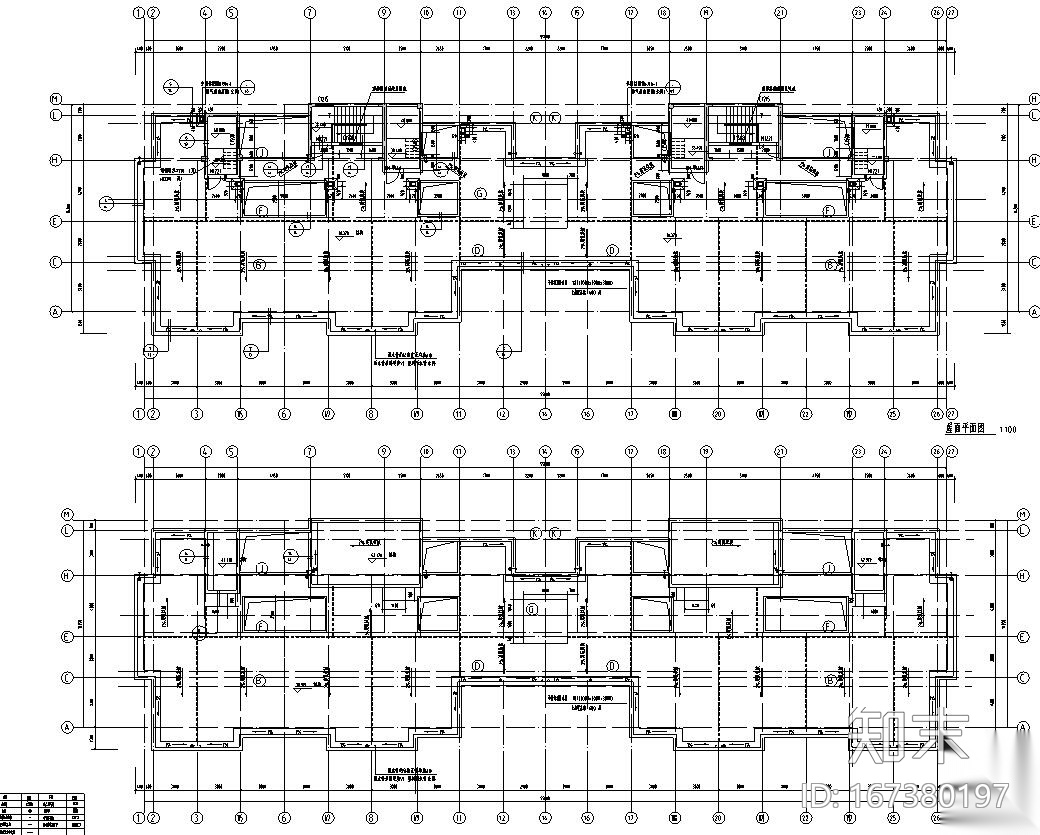 [浙江]现代风格住宅建筑施工图（4栋）cad施工图下载【ID:167380197】