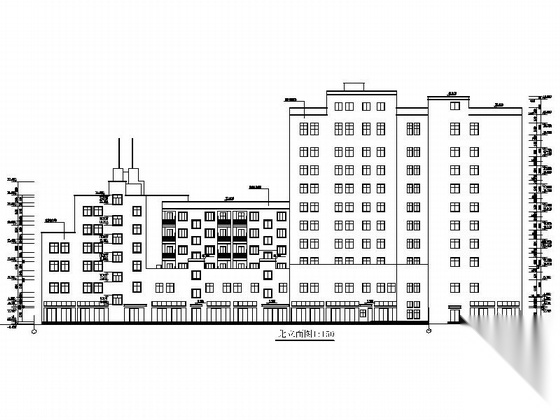 [安徽]某六层大型购物商场建筑施工图（含效果图）cad施工图下载【ID:166727105】