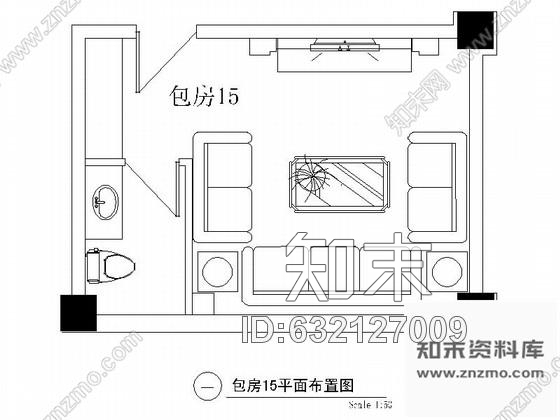 施工图某欧式娱乐会所包房15装修图cad施工图下载【ID:632127009】