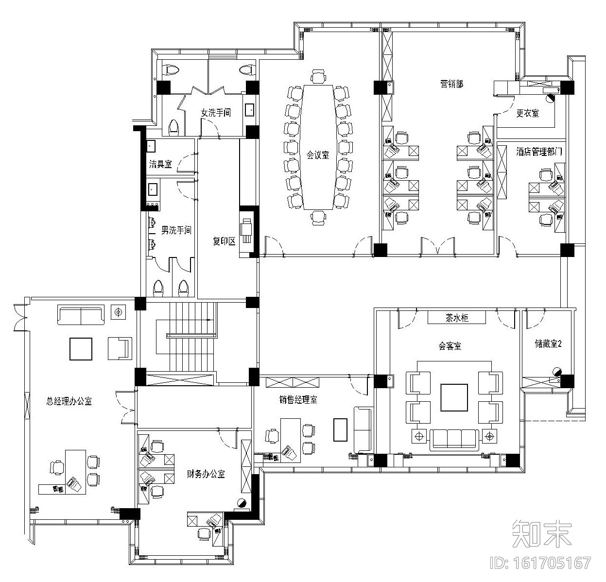 [浙江]某大型房地产售楼部施工图设计（附效果图）cad施工图下载【ID:161705167】