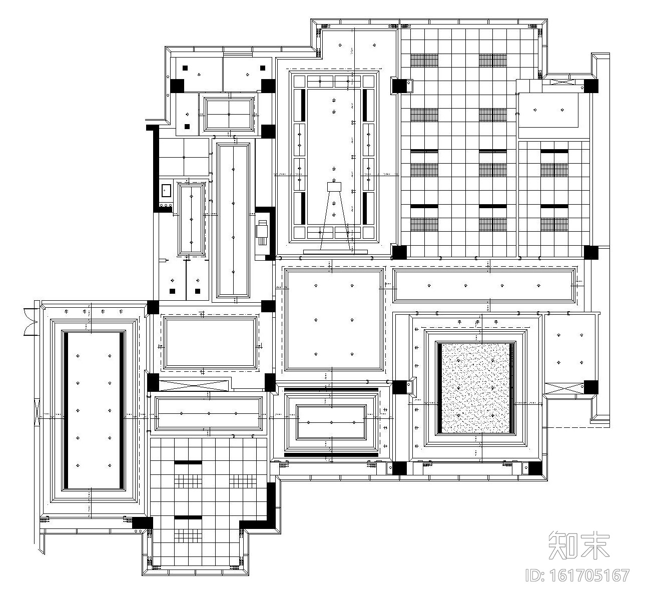 [浙江]某大型房地产售楼部施工图设计（附效果图）cad施工图下载【ID:161705167】