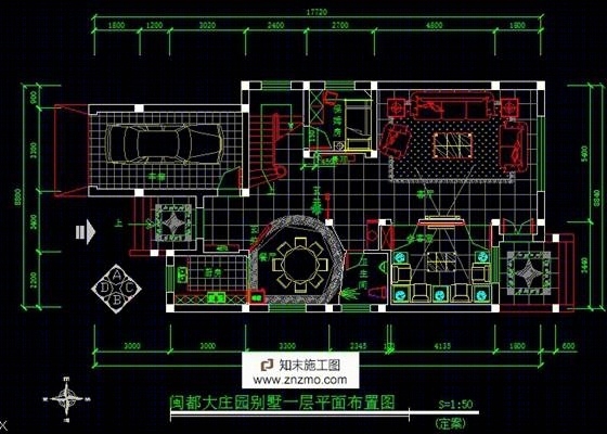 别墅施工图cad施工图下载【ID:36890061】