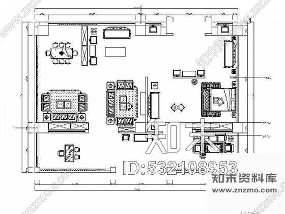 施工图上海中式风格家具展厅室内装修施工图施工图下载【ID:532108953】