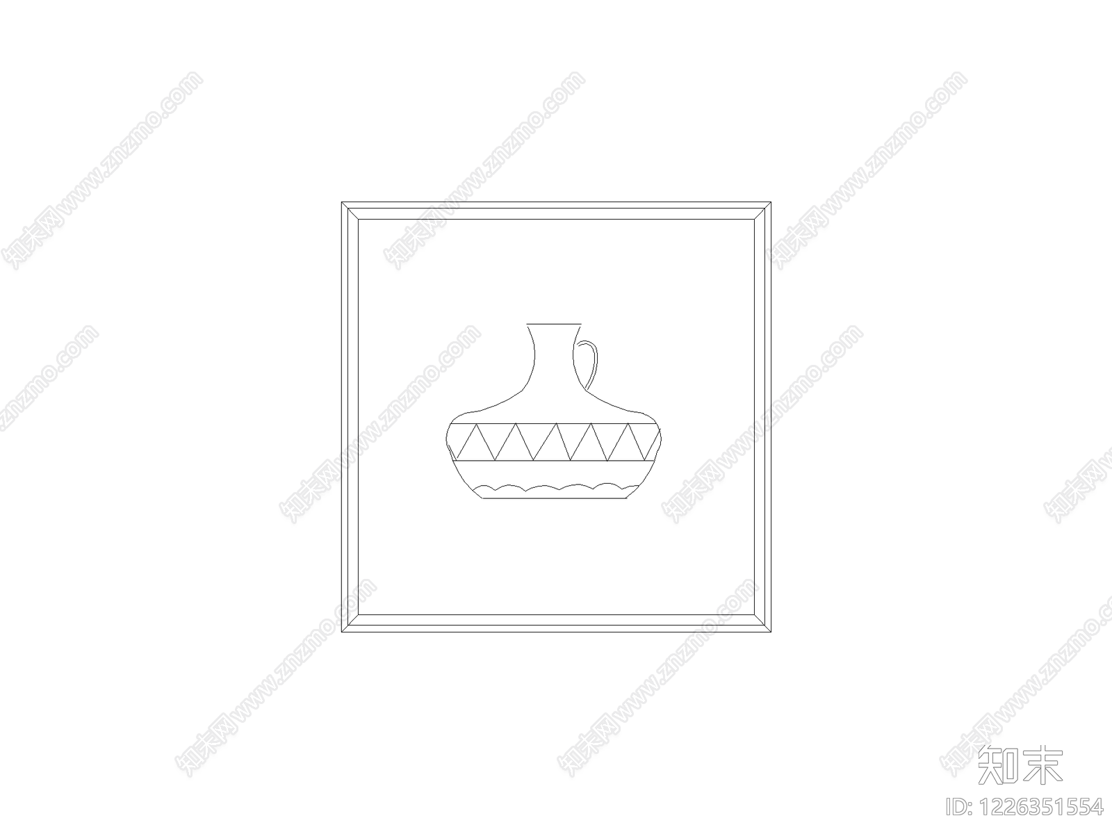 现代摆件CAD图纸