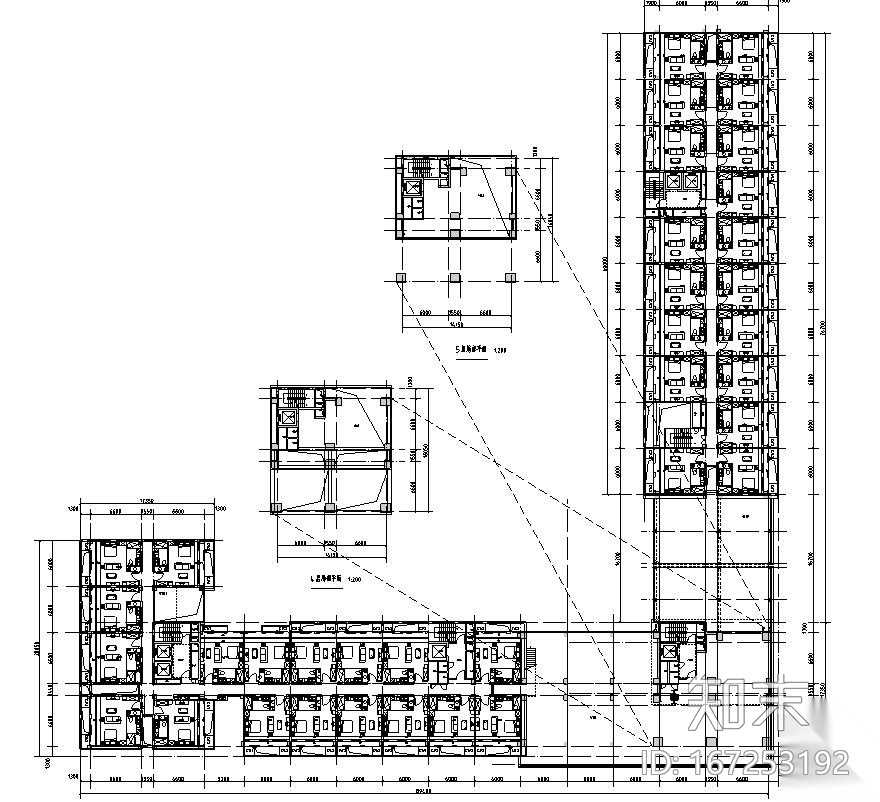 大型沌口公寓户型平面设计图cad施工图下载【ID:167253192】