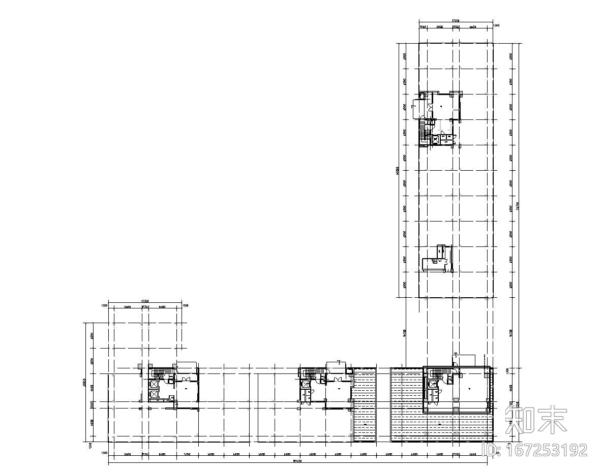 大型沌口公寓户型平面设计图cad施工图下载【ID:167253192】