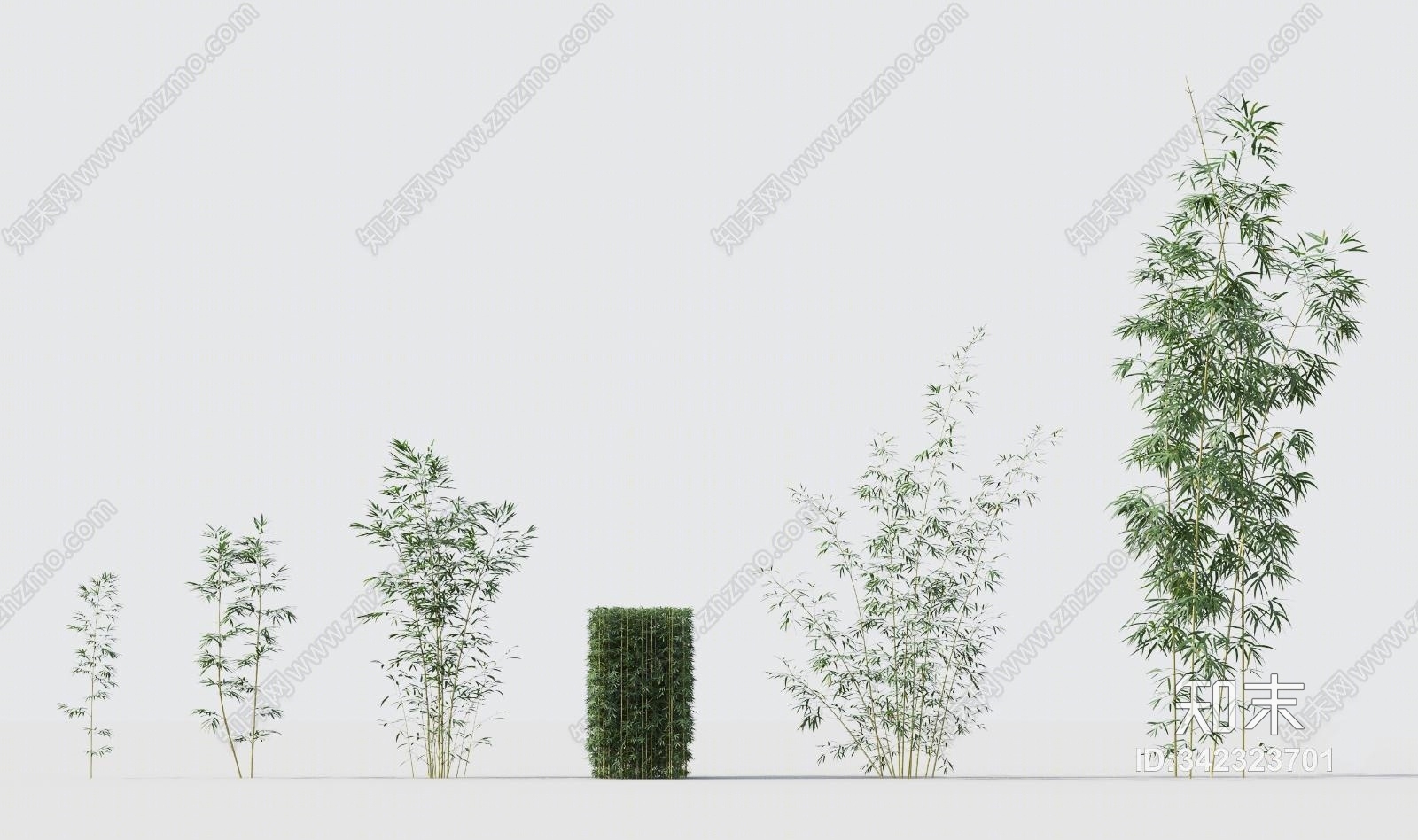 现代绿植竹子组合3D模型下载【ID:342323701】