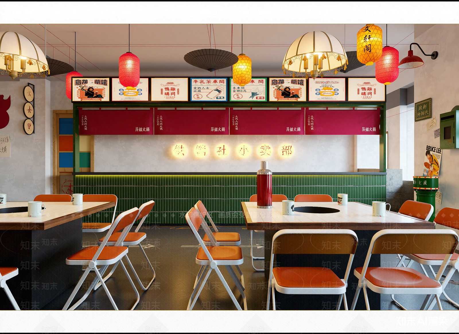 工业风快餐店3D模型下载【ID:1214314983】
