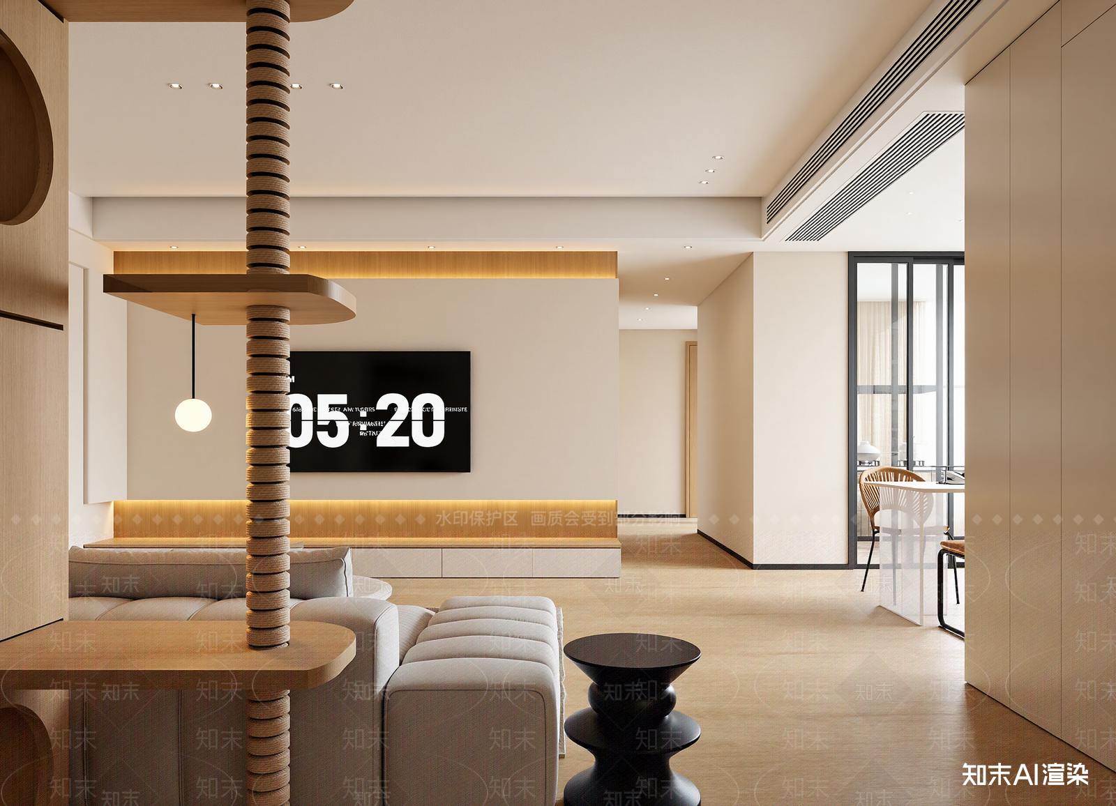 现代酒店大堂3D模型下载【ID:1215048387】