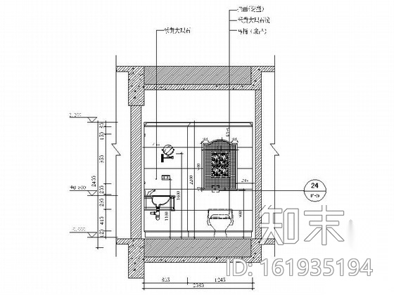 [广东]酒店欧式客房单人间装修CAD施工图（含效果）施工图下载【ID:161935194】