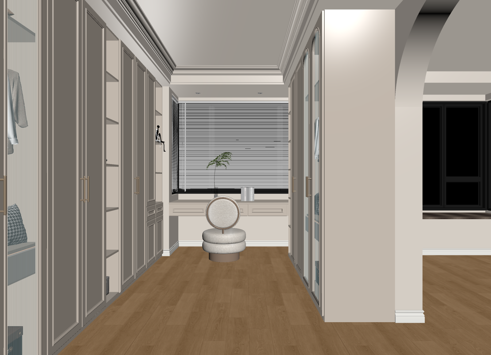 法式衣帽间3D模型下载【ID:1214440787】