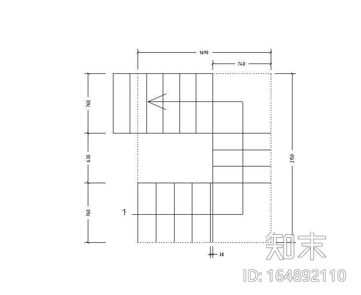 钢结构楼梯图CAD施工图下载【ID:164892110】