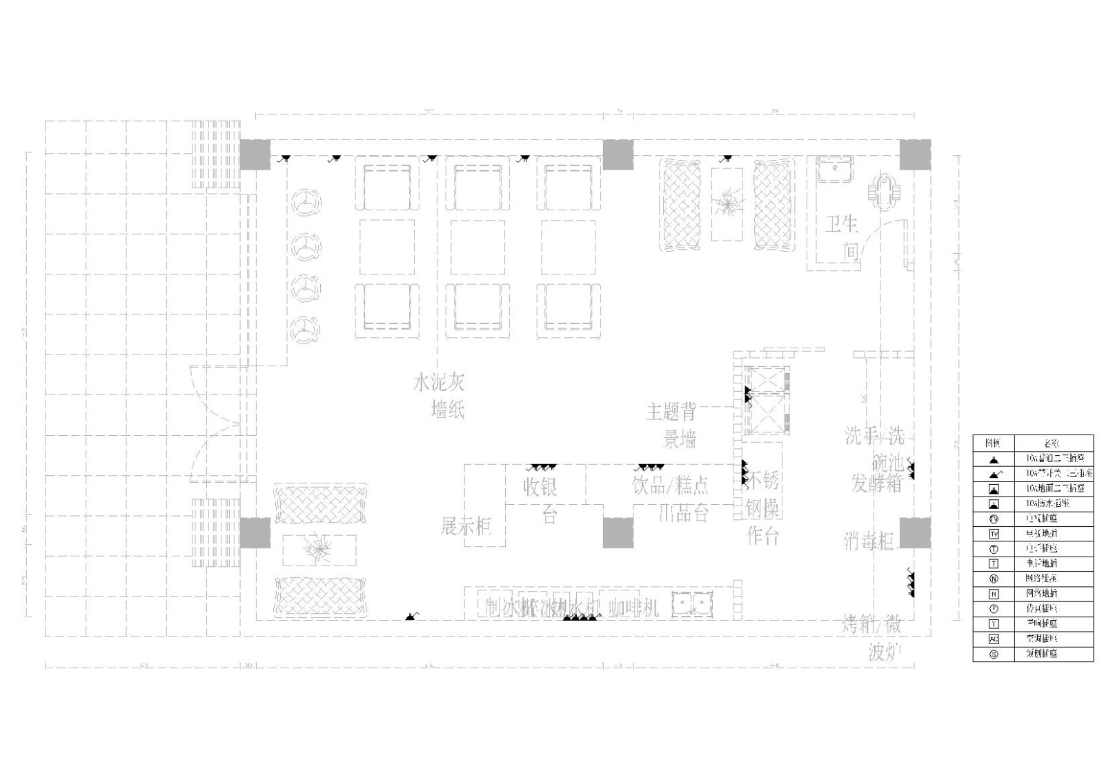 小笨焦coffeeshop现代咖啡厅施工图+效果图施工图下载【ID:160707195】