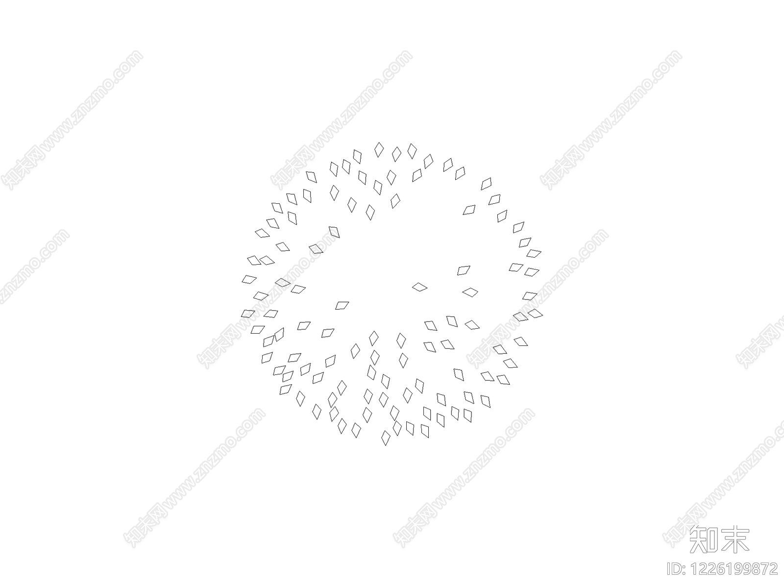 现代草坪种植CAD图纸