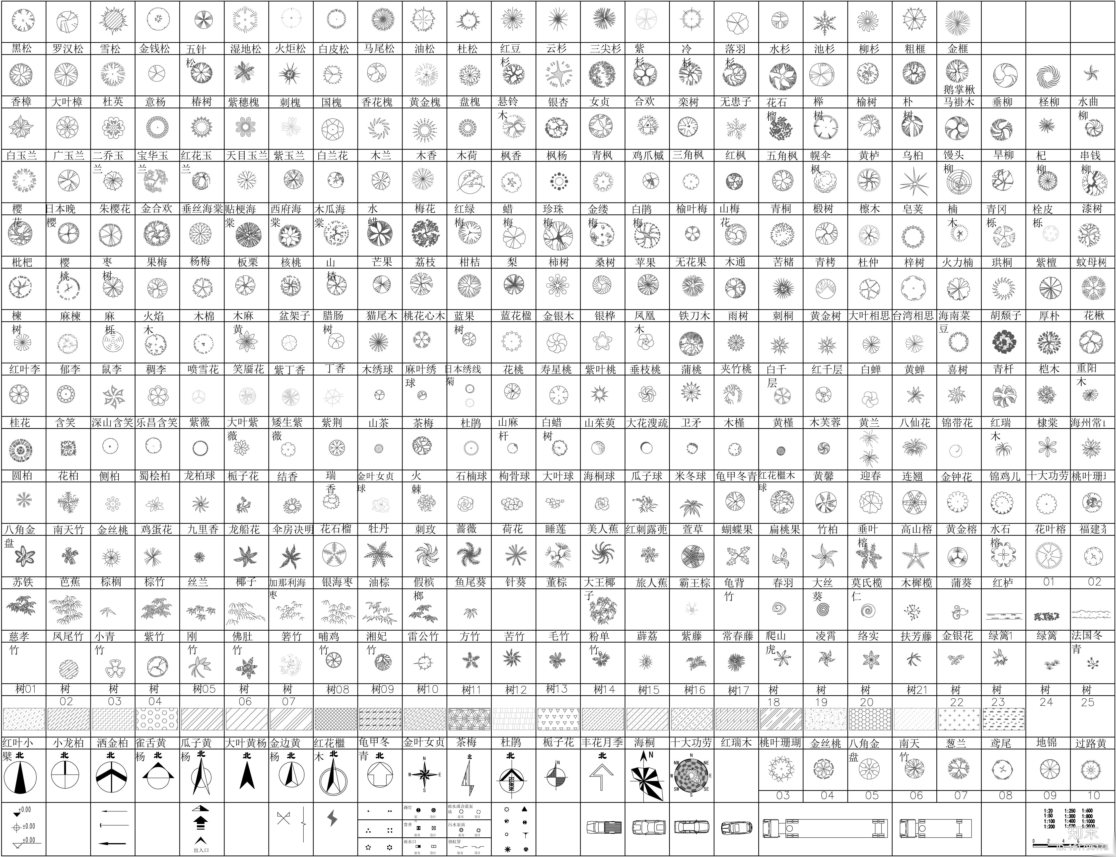 200种CAD植物平面图例施工图下载【ID:161796173】