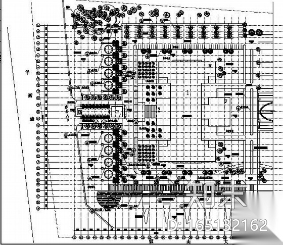 四川科技园一期景观工程全套施工图cad施工图下载【ID:165132162】
