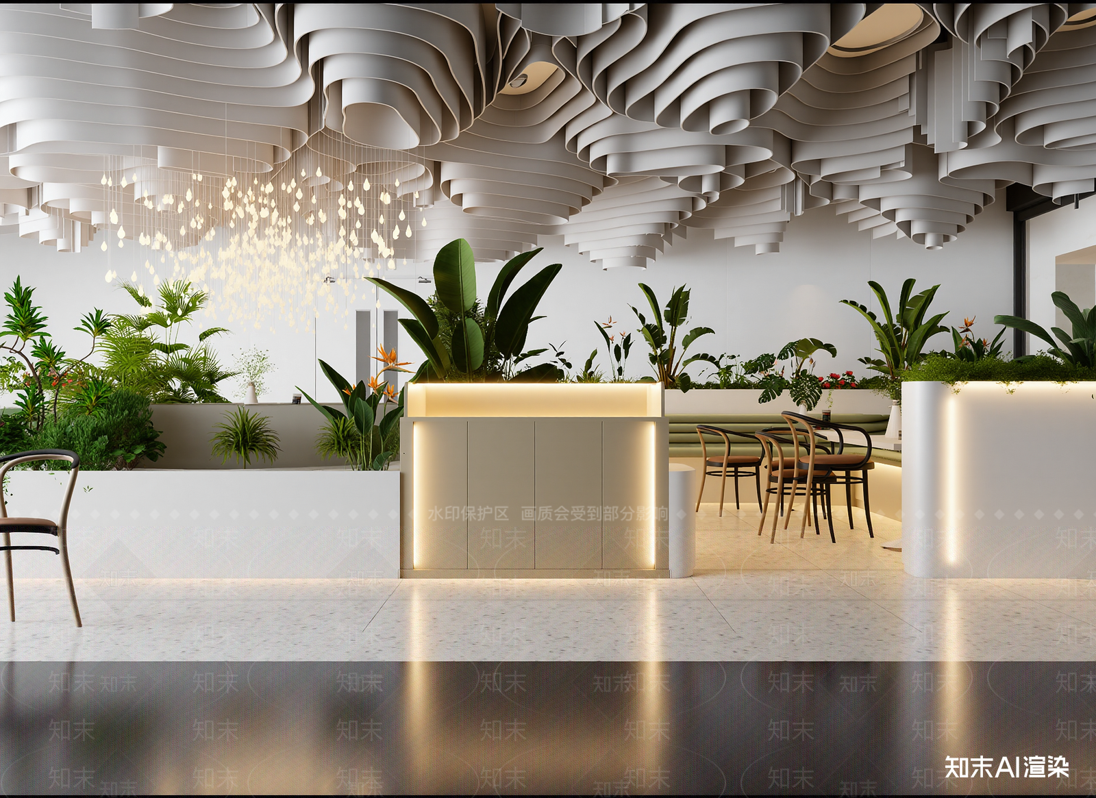 现代咖啡厅3D模型下载【ID:1214778232】