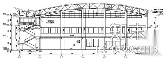 [济南]某区检察院附属楼建筑结构电气设备网架施工图cad施工图下载【ID:167063113】