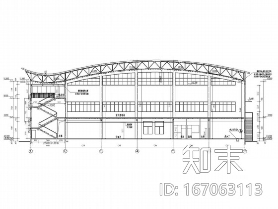 [济南]某区检察院附属楼建筑结构电气设备网架施工图cad施工图下载【ID:167063113】