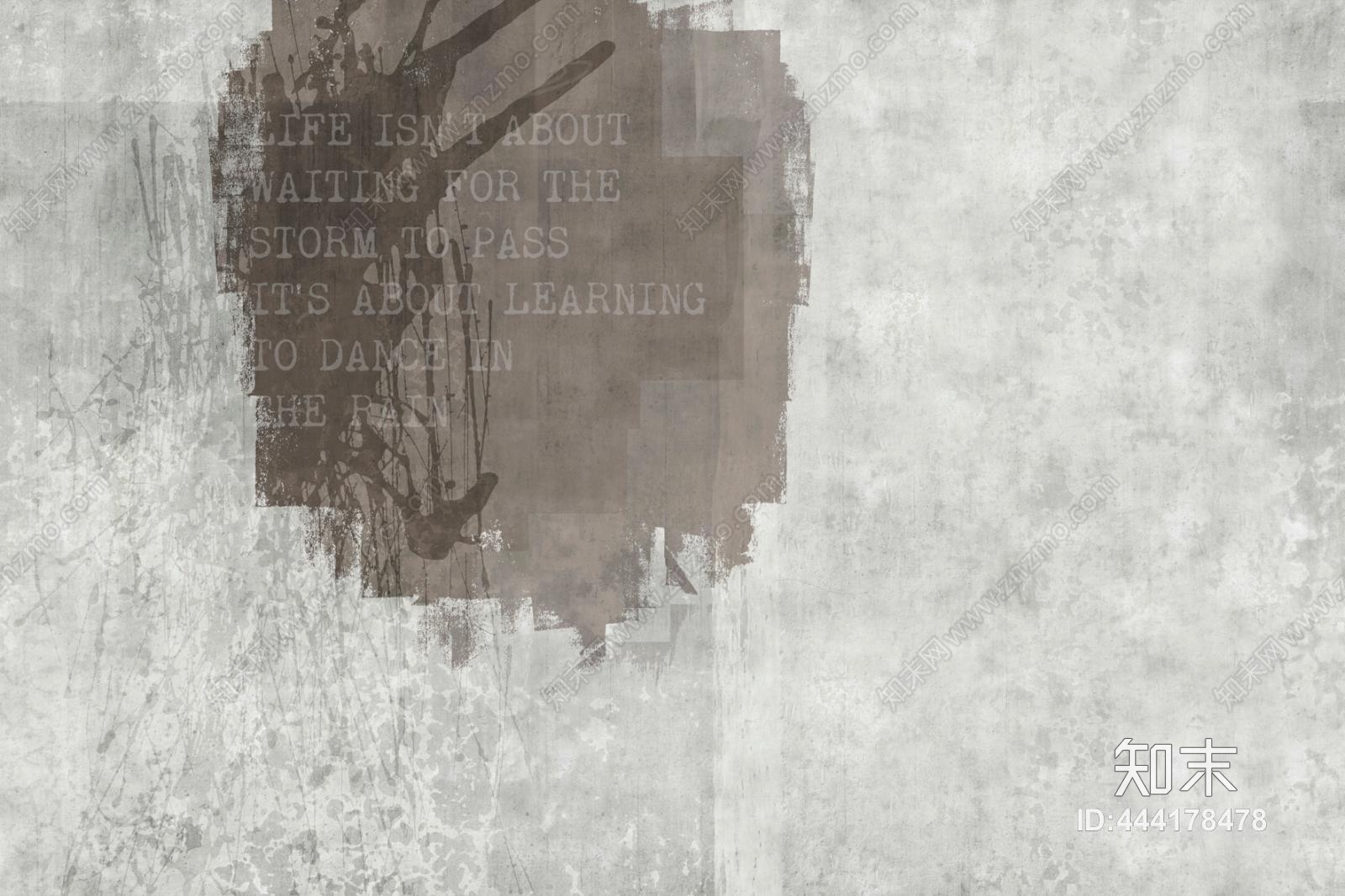 现代欧式几何图形字母装饰做旧壁纸壁画贴图下载【ID:444178478】